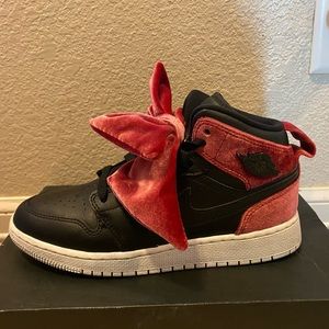 jordans with velvet bow